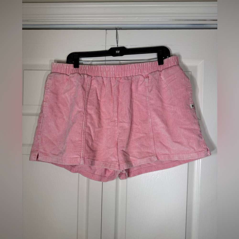 Simply Southern Women’s Blush Corduroy Pull-on Shorts Pockets Size XXL